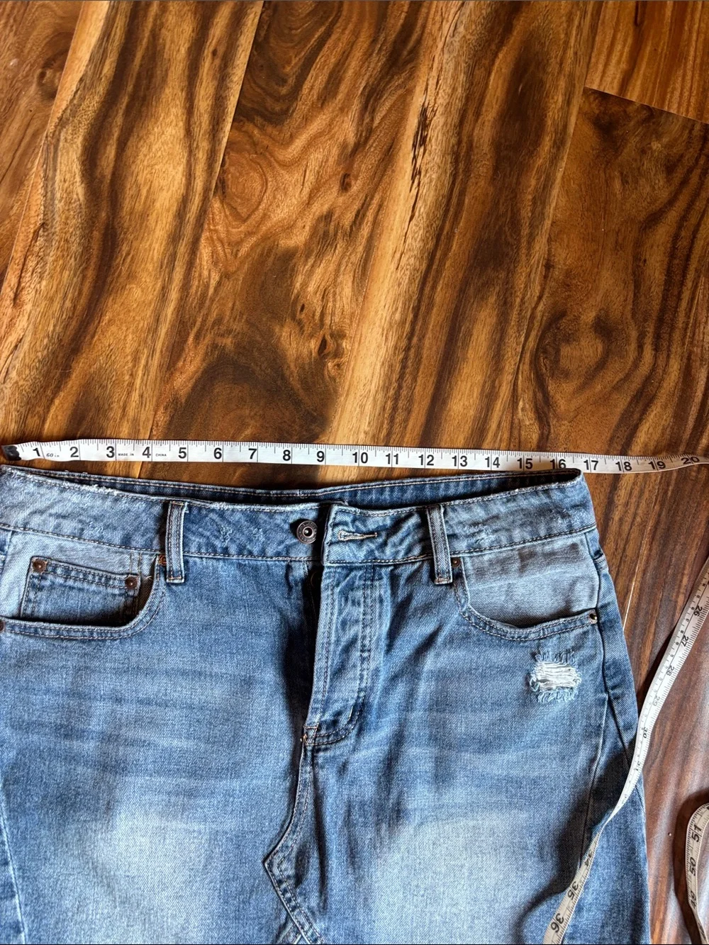 Maurices Light Blue Denim Mini Skirt with Raw Hem - Picture 4 of 8